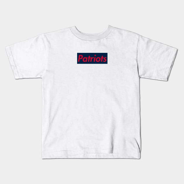 Patriots Box Logo 1 Kids T-Shirt by ny_islanders_fans
